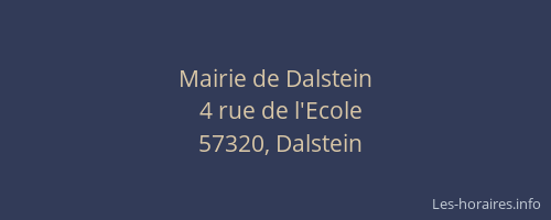 Mairie de Dalstein