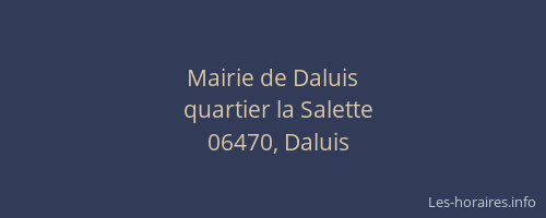Mairie de Daluis