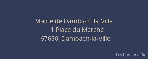 Mairie de Dambach-la-Ville