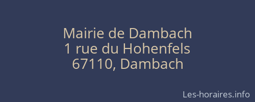 Mairie de Dambach
