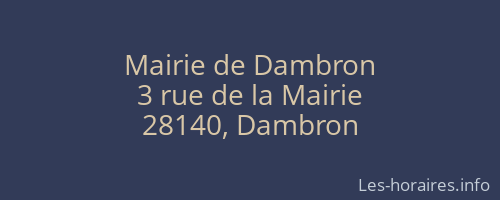 Mairie de Dambron