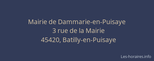 Mairie de Dammarie-en-Puisaye