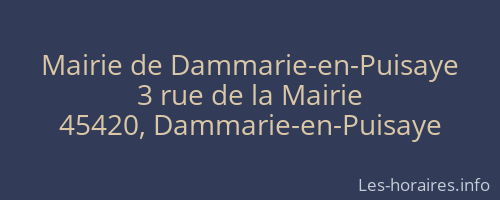 Mairie de Dammarie-en-Puisaye