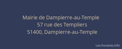 Mairie de Dampierre-au-Temple