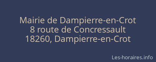 Mairie de Dampierre-en-Crot