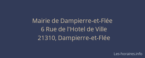 Mairie de Dampierre-et-Fl&eacute;e