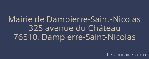 Mairie de Dampierre-Saint-Nicolas