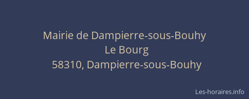 Mairie de Dampierre-sous-Bouhy