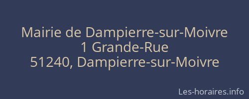 Mairie de Dampierre-sur-Moivre