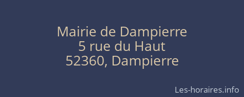 Mairie de Dampierre