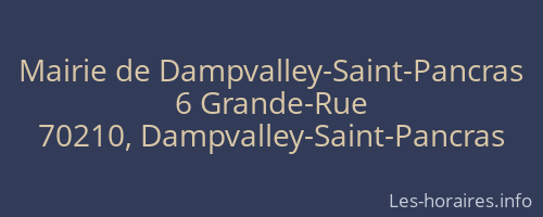 Mairie de Dampvalley-Saint-Pancras