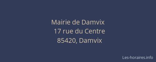 Mairie de Damvix