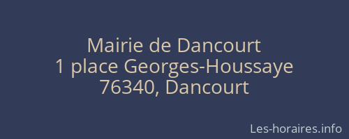 Mairie de Dancourt