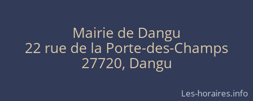 Mairie de Dangu