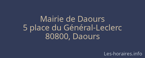 Mairie de Daours