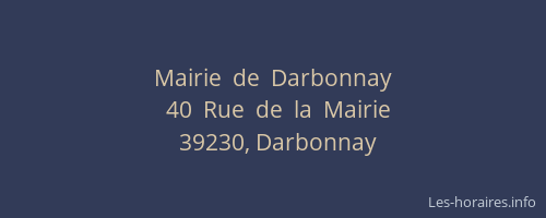 Mairie  de  Darbonnay