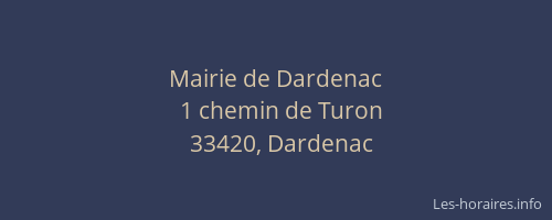 Mairie de Dardenac