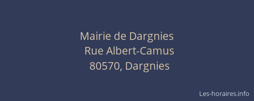 Mairie de Dargnies