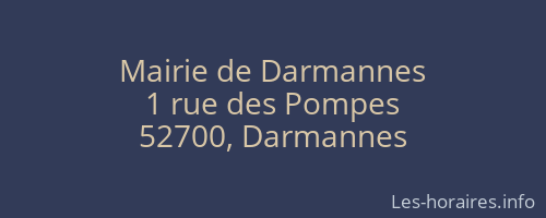 Mairie de Darmannes