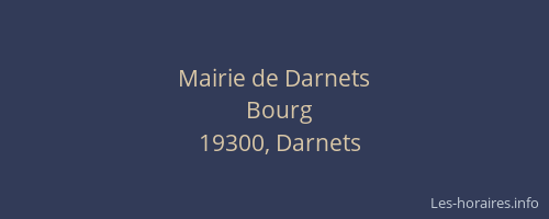 Mairie de Darnets