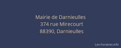 Mairie de Darnieulles
