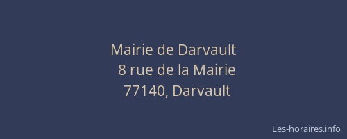 Mairie de Darvault