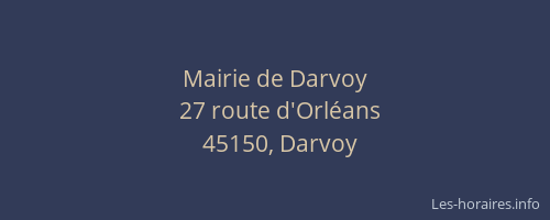 Mairie de Darvoy