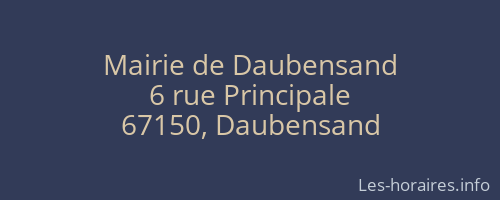 Mairie de Daubensand