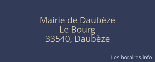 Mairie de Daubèze