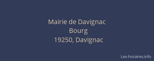 Mairie de Davignac