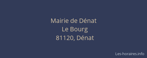 Mairie de D&eacute;nat