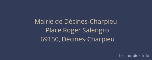 Mairie de Décines-Charpieu