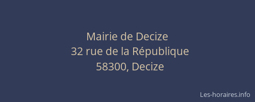 Mairie de Decize