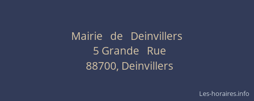 Mairie   de   Deinvillers