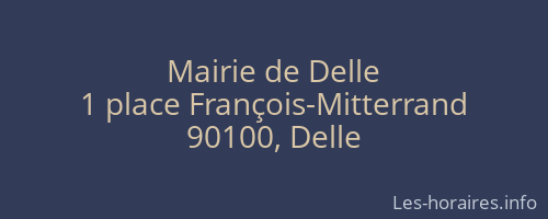 Mairie de Delle