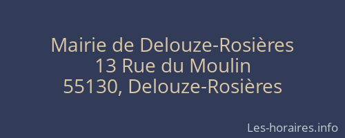 Mairie de Delouze-Rosières