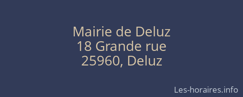 Mairie de Deluz