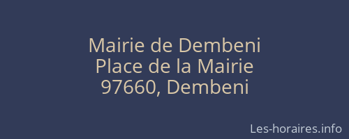 Mairie de Dembeni