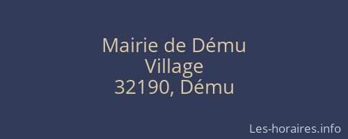 Mairie de Dému