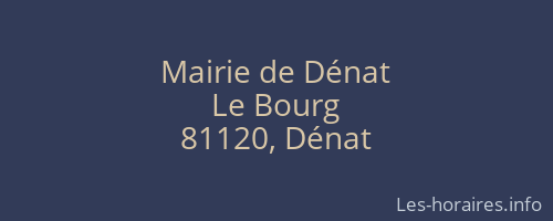 Mairie de Dénat