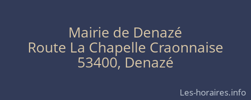 Mairie de Denazé