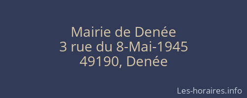 Mairie de Denée