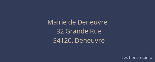 Mairie de Deneuvre