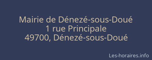 Mairie de Dénezé-sous-Doué