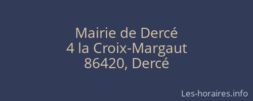 Mairie de Dercé