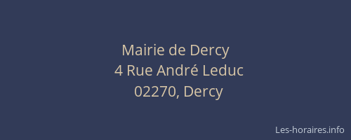 Mairie de Dercy