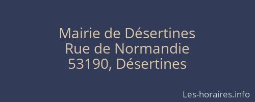 Mairie de Désertines