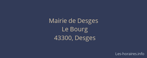 Mairie de Desges