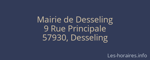Mairie de Desseling