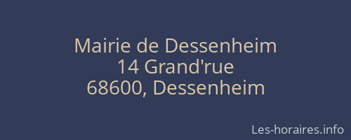 Mairie de Dessenheim